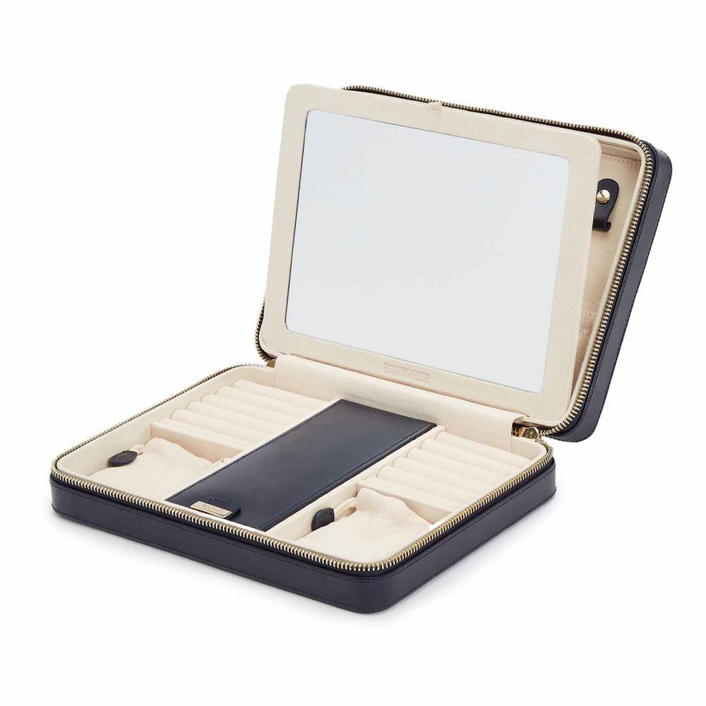 Maria Large Zip Case navy 4 Maria Large Zip Case white